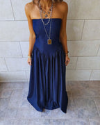 Paloma Drop Waist Denim Dress