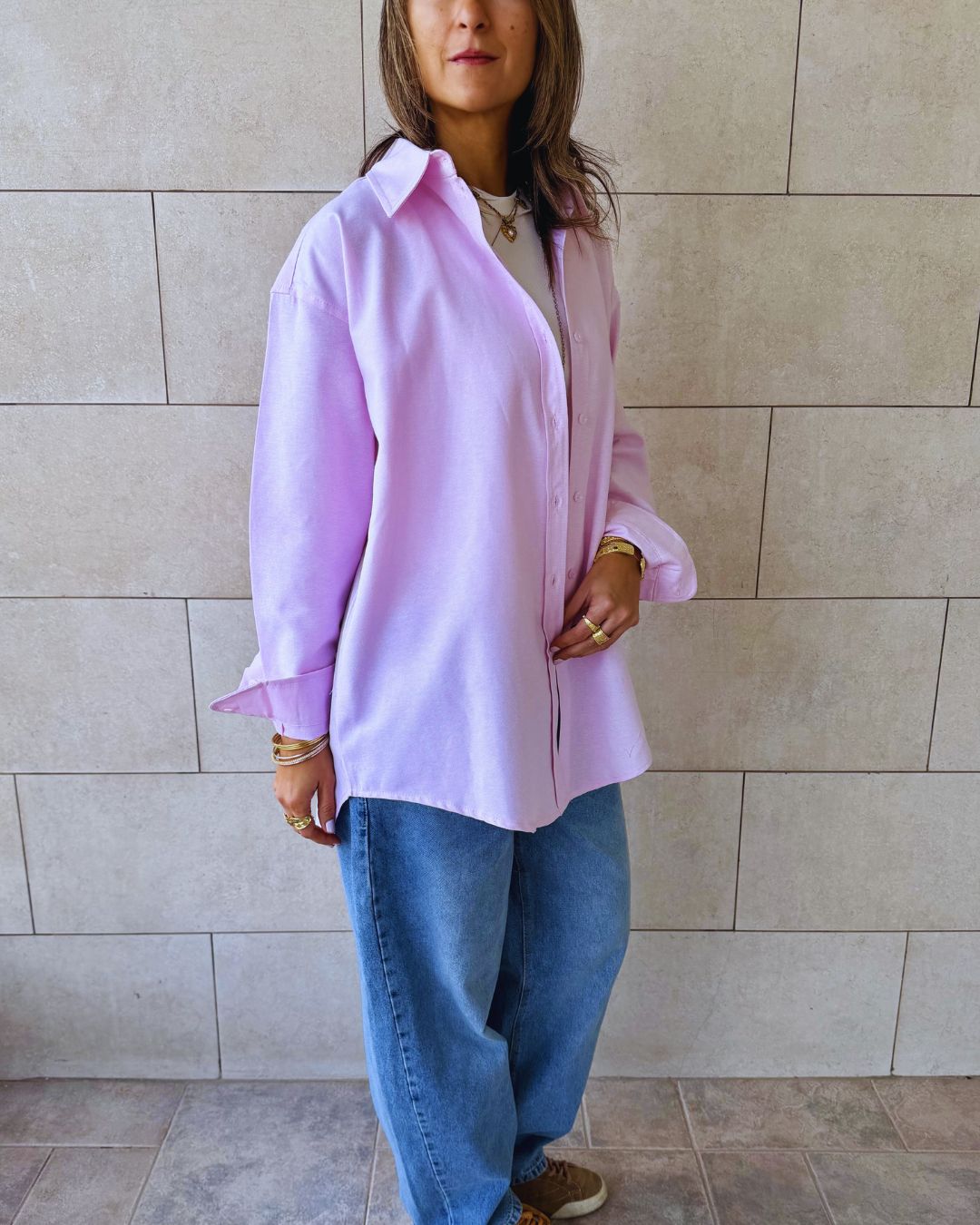 Baby Pink Boyfriend Oxford Shirt