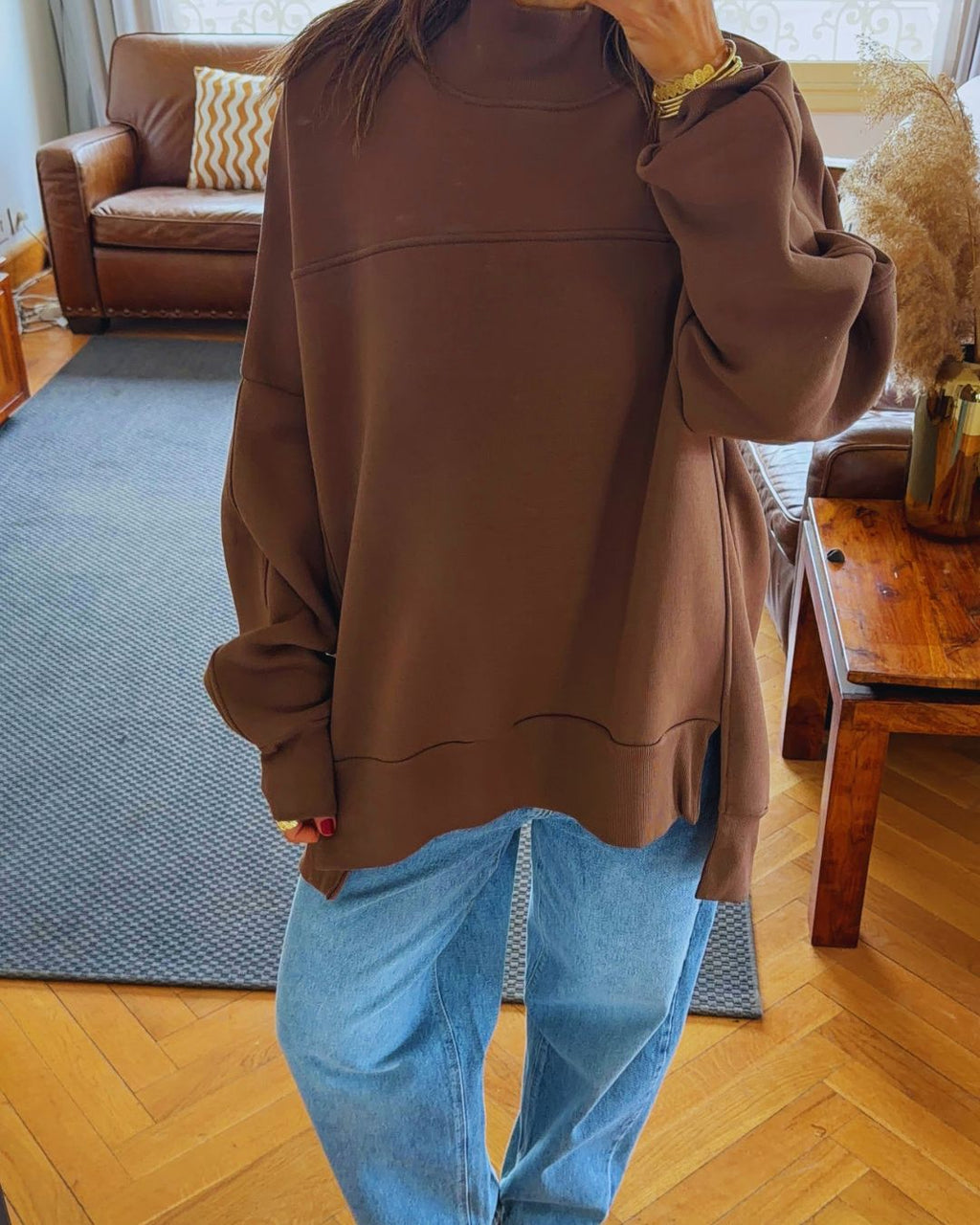 Brown Easy Crew Sweatshirt