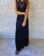 Black Soft Velvet Dress