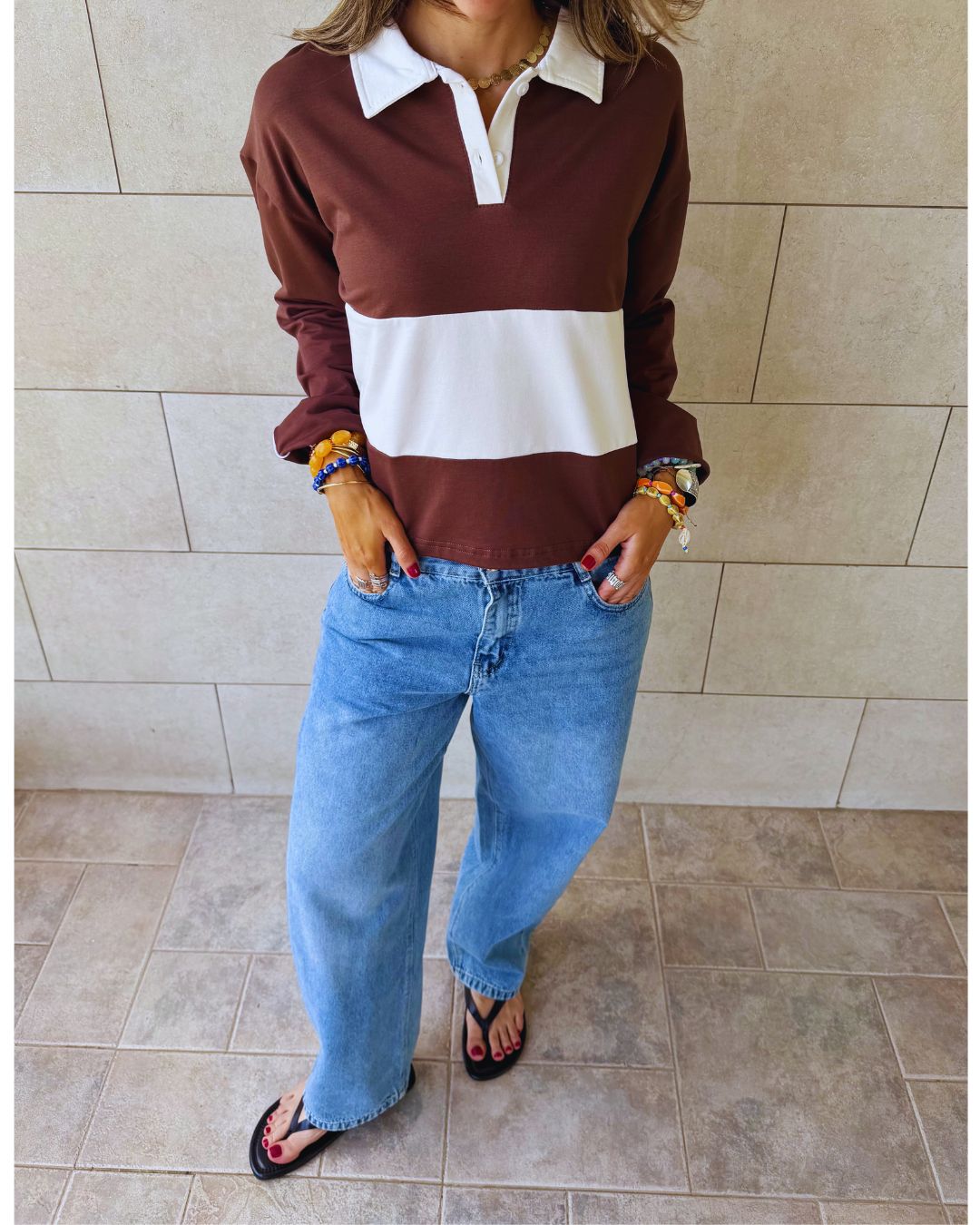 Brown Varsity Light Weight Polo