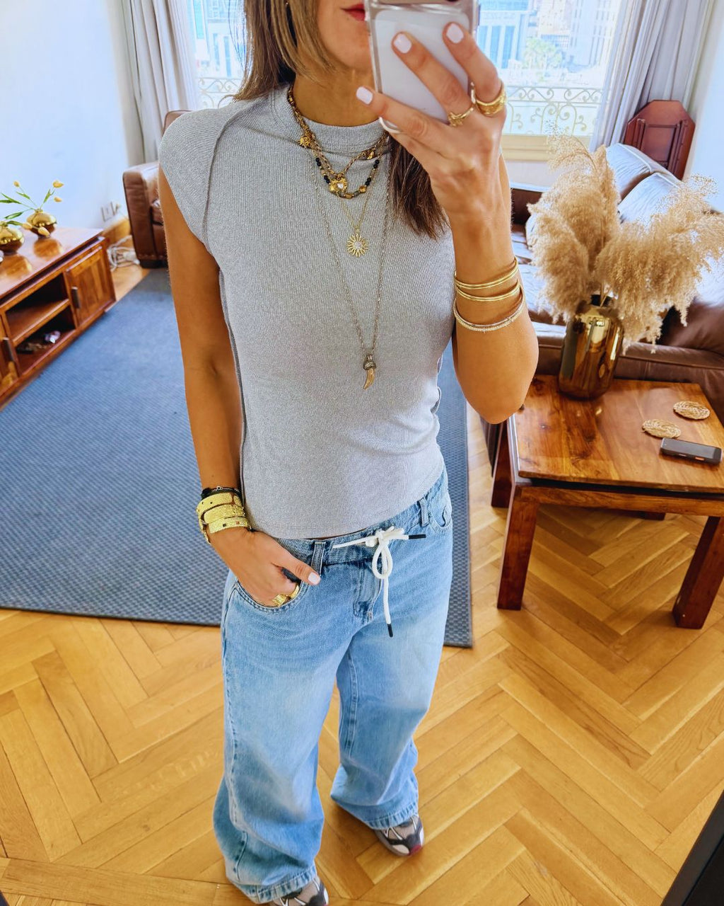 Grey 140 Contour Tee