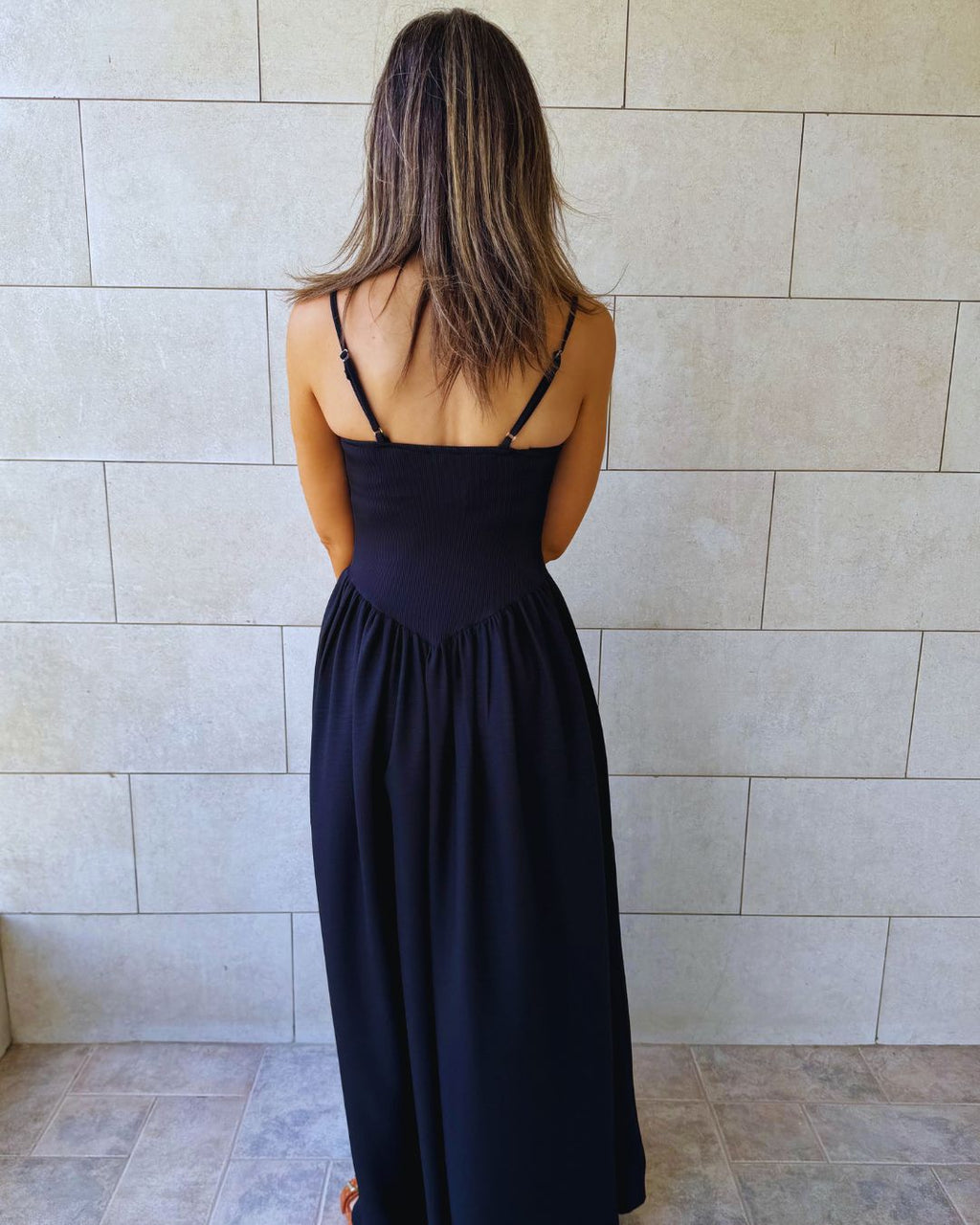 Black Drop Waist Dress