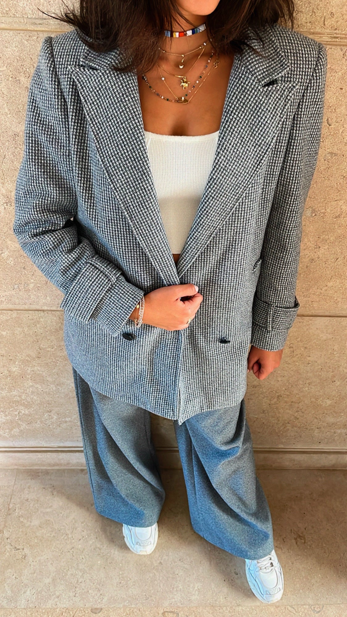 Grey Loose Classic Pants