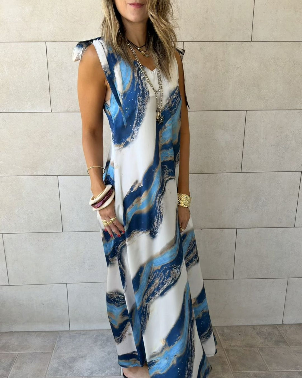 Smeralda Tie Shoulder Dress