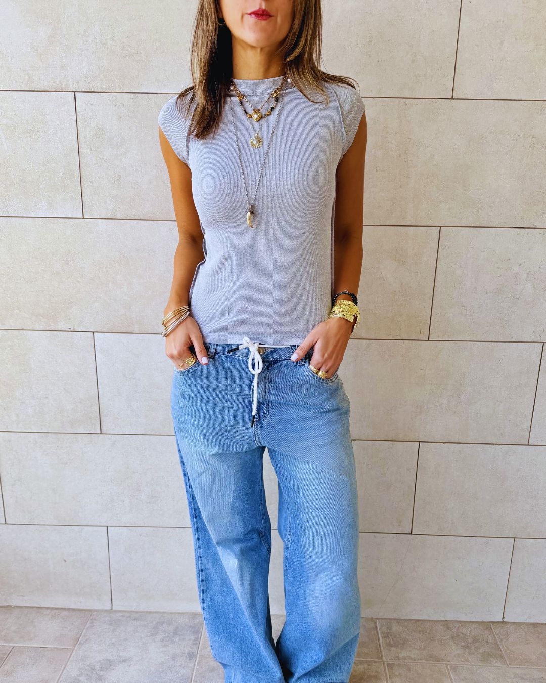 Grey 140 Contour Tee