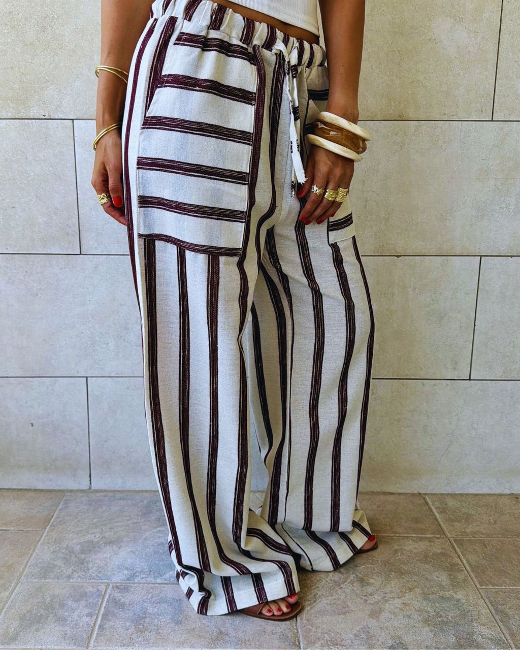 Café Stripe Pants