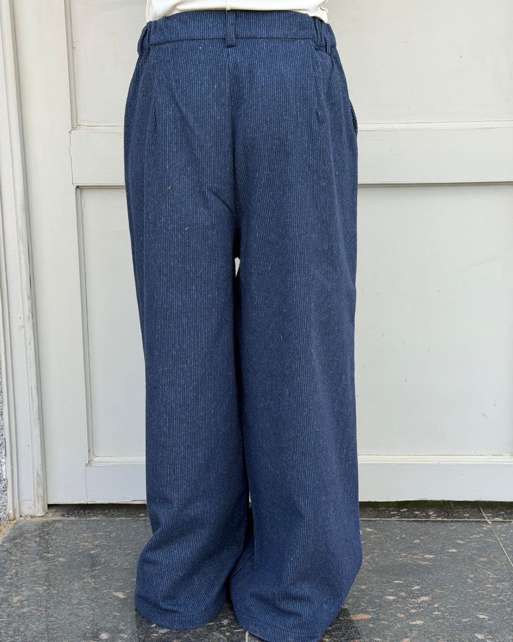 Navy Check Flannel Pants
