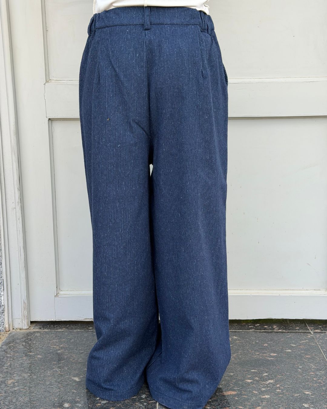 Navy Check Flannel Pants