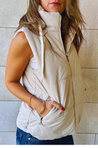 Beige Puffer Vest