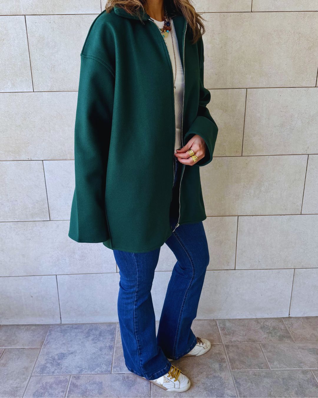 Green Cool Weather Zip Up