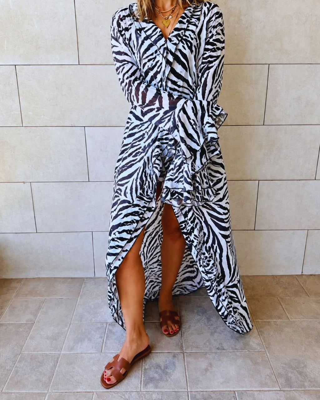 Untamed Jungle Ruffle Dress