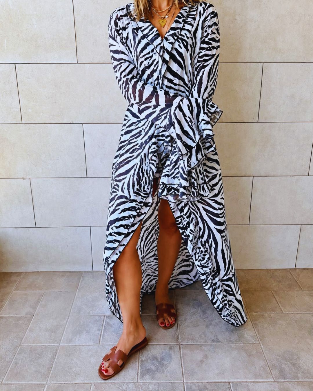 Untamed Jungle Ruffle Dress
