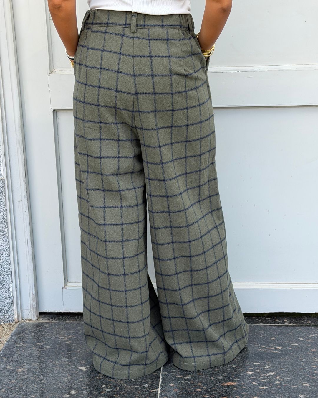 Olive Check Flannel Pants