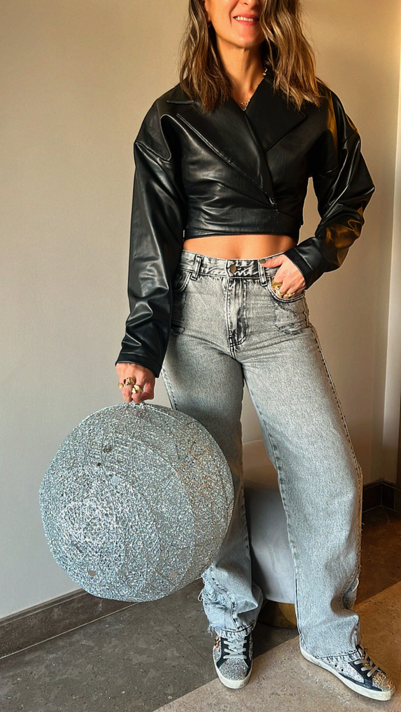 Wrap Around Me Leather Top