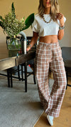 Cafe Tweed Print Pants