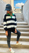 Black & Green Preppy Top