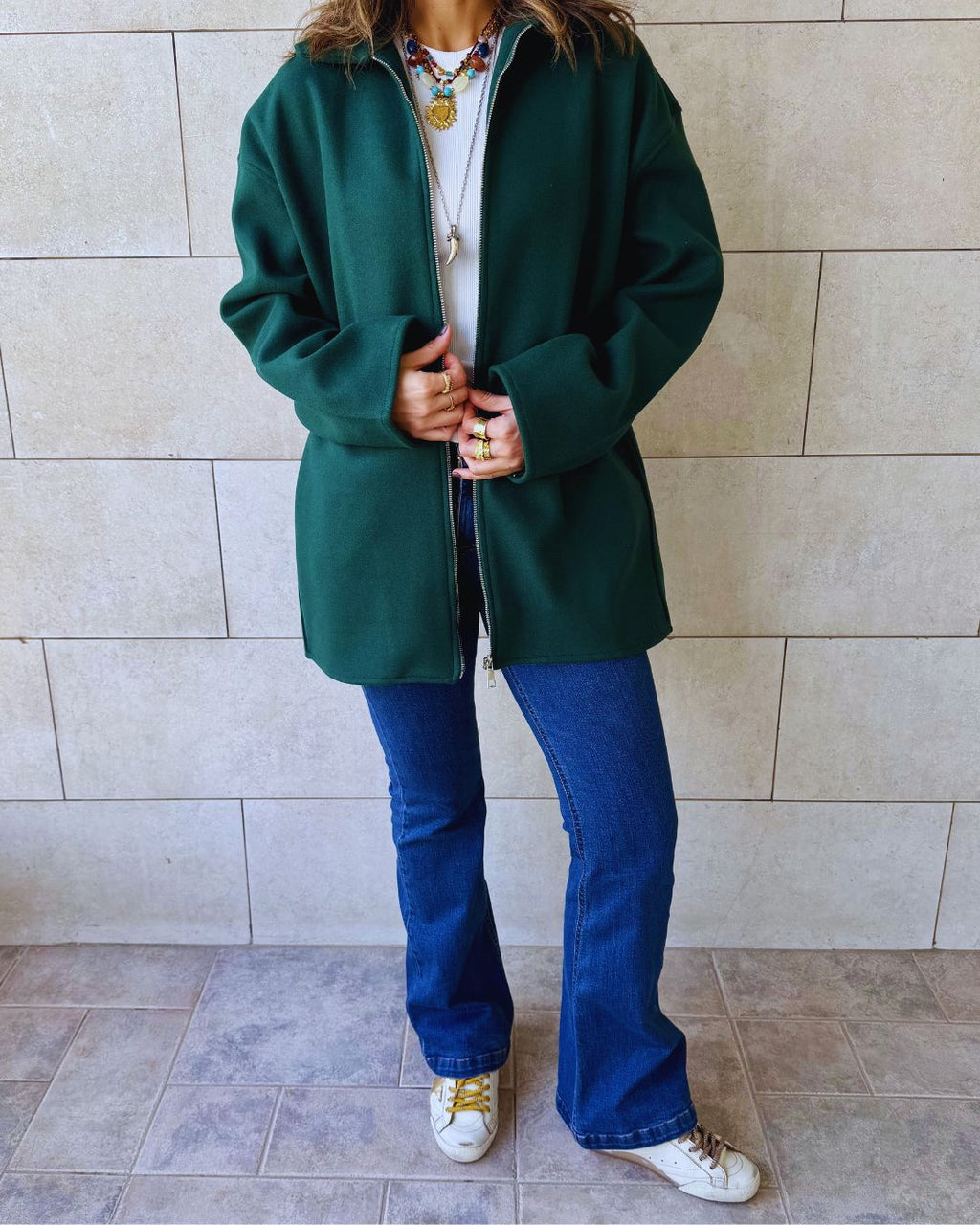 Green Cool Weather Zip Up