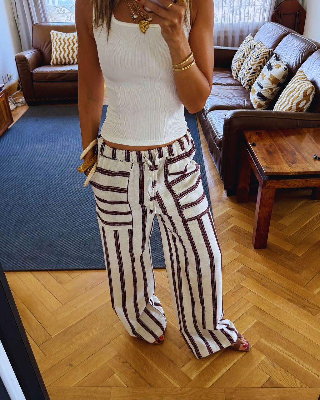 Café Stripe Pants