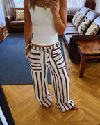 Café Stripe Pants