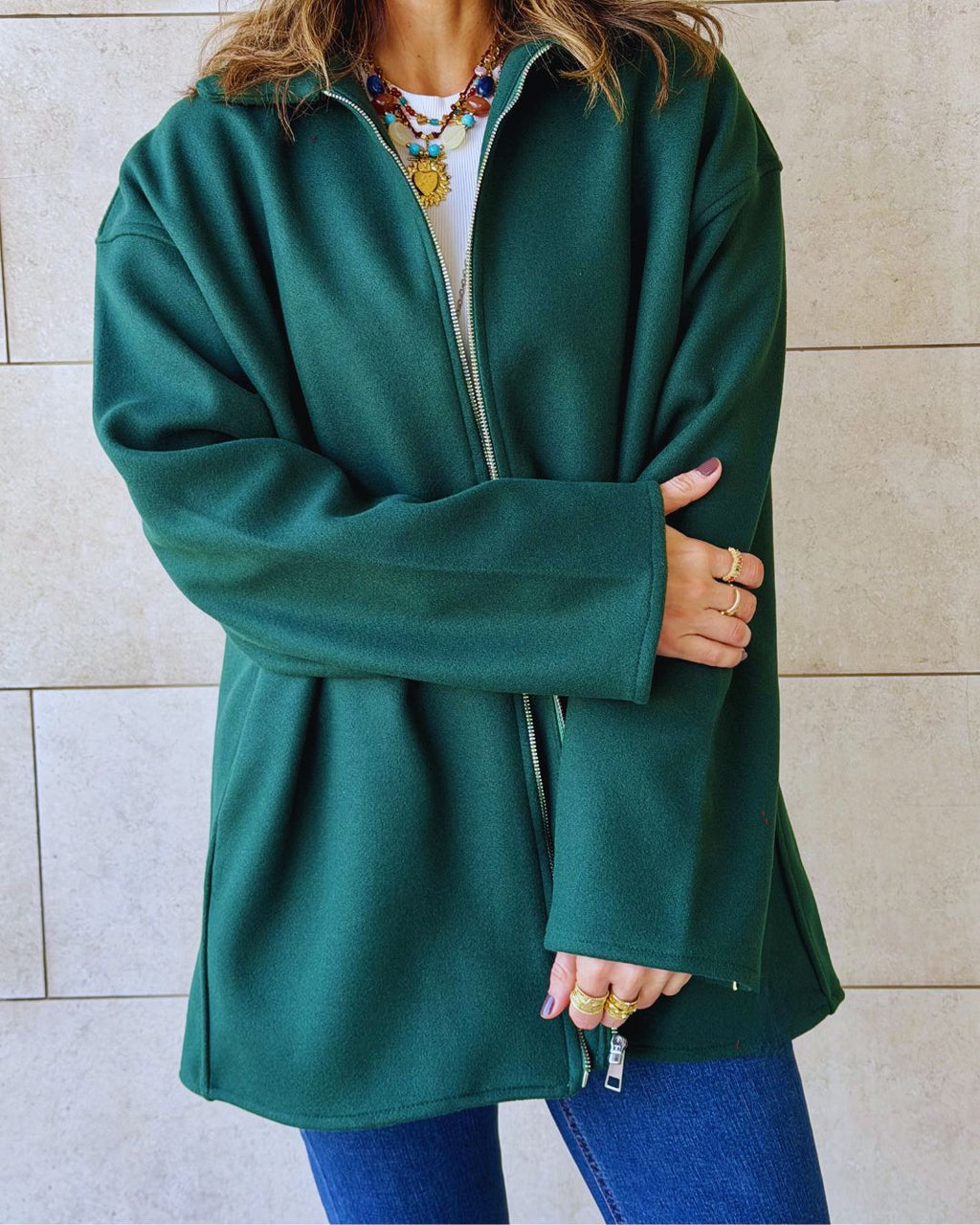 Green Cool Weather Zip Up