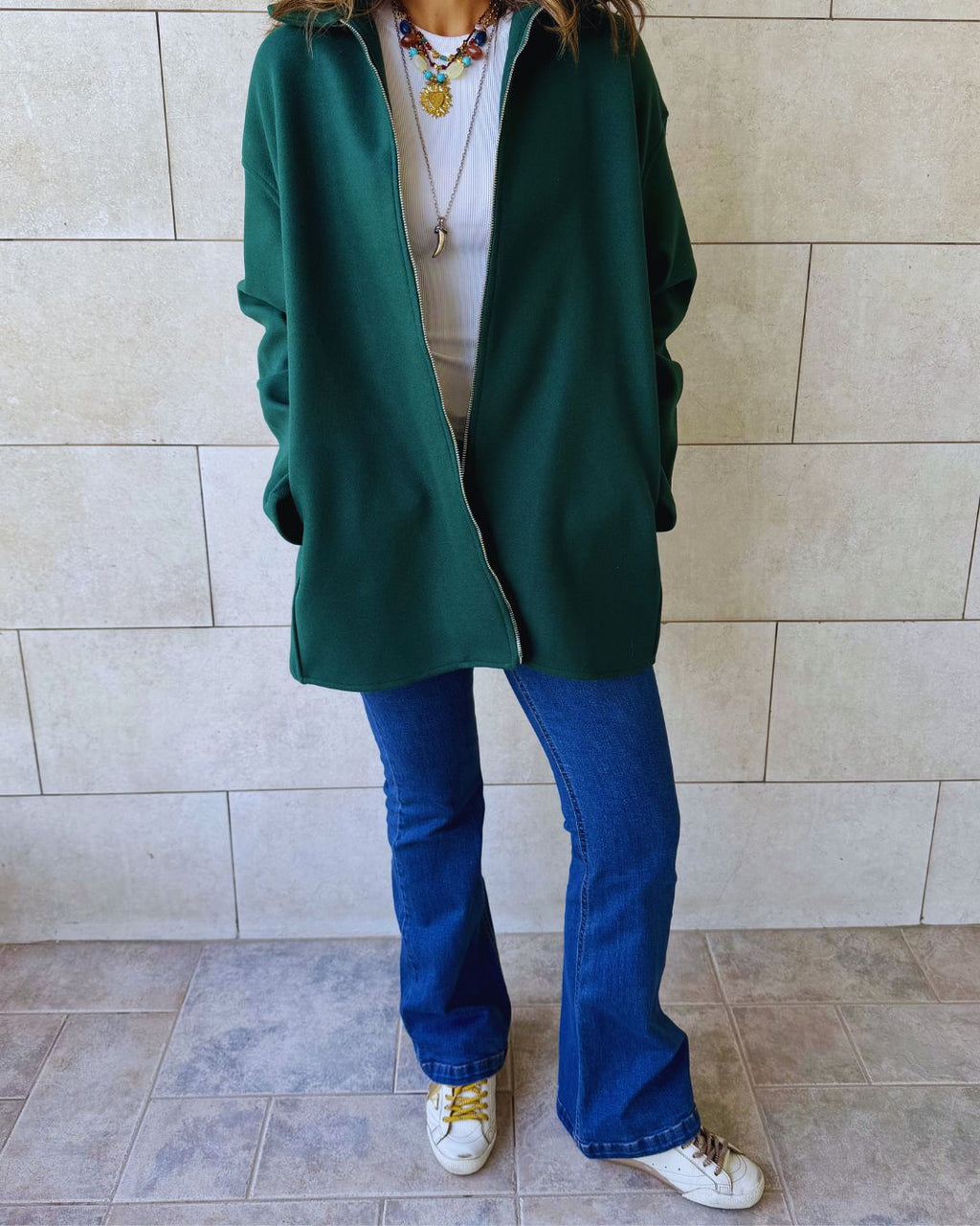 Green Cool Weather Zip Up