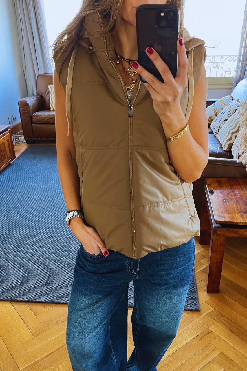 Brown Puffer Vest