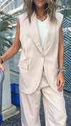Beige Business Casual Vest