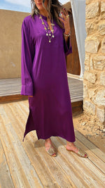 Purple V Glazed Dress