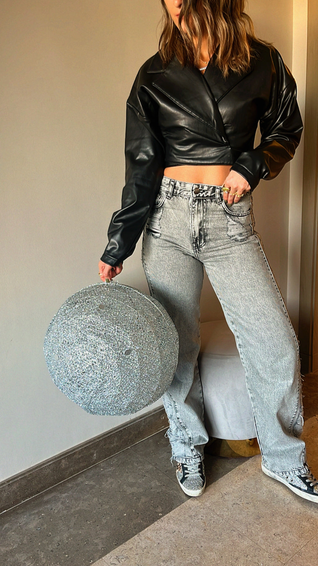 Wrap Around Me Leather Top