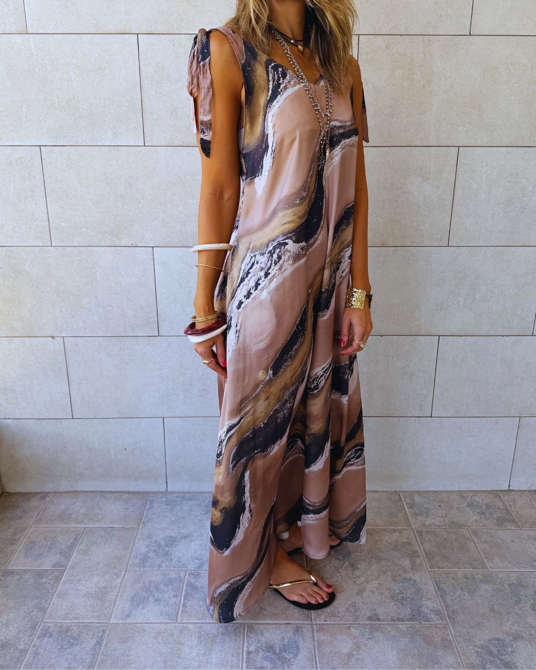 Lucca Tie Shoulder Dress