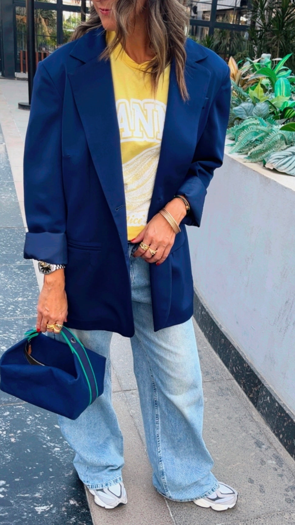 Navy Sophisticated Oversize Blazer
