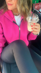 Fuchsia V Cropped Jacket
