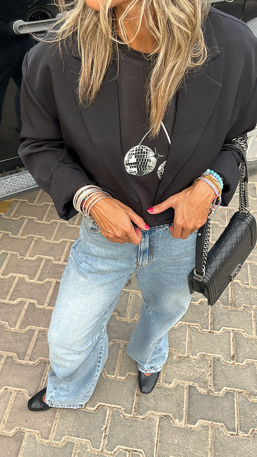 Black Loose Cropped Blazer