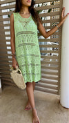 Mint Light Crochet Dress Coverup
