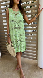 Mint Light Crochet Dress Coverup