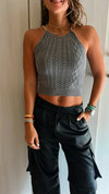 Grey Link Chain Top