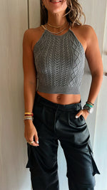 Grey Link Chain Top