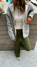 Olive Flare Leggings