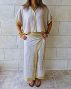 Golden Edge Cropped Shirt