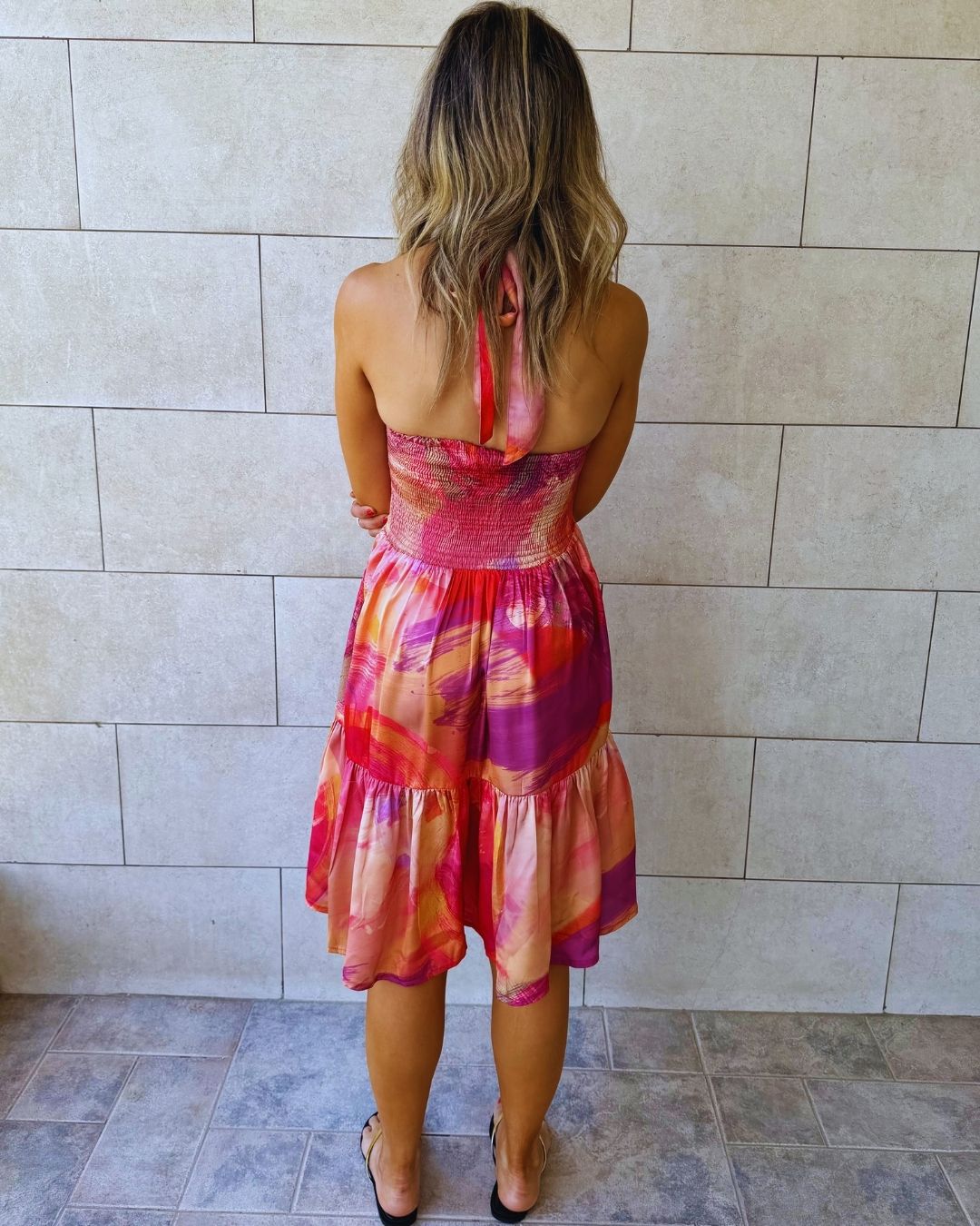 Sabbia Rosa Tie Back Dress