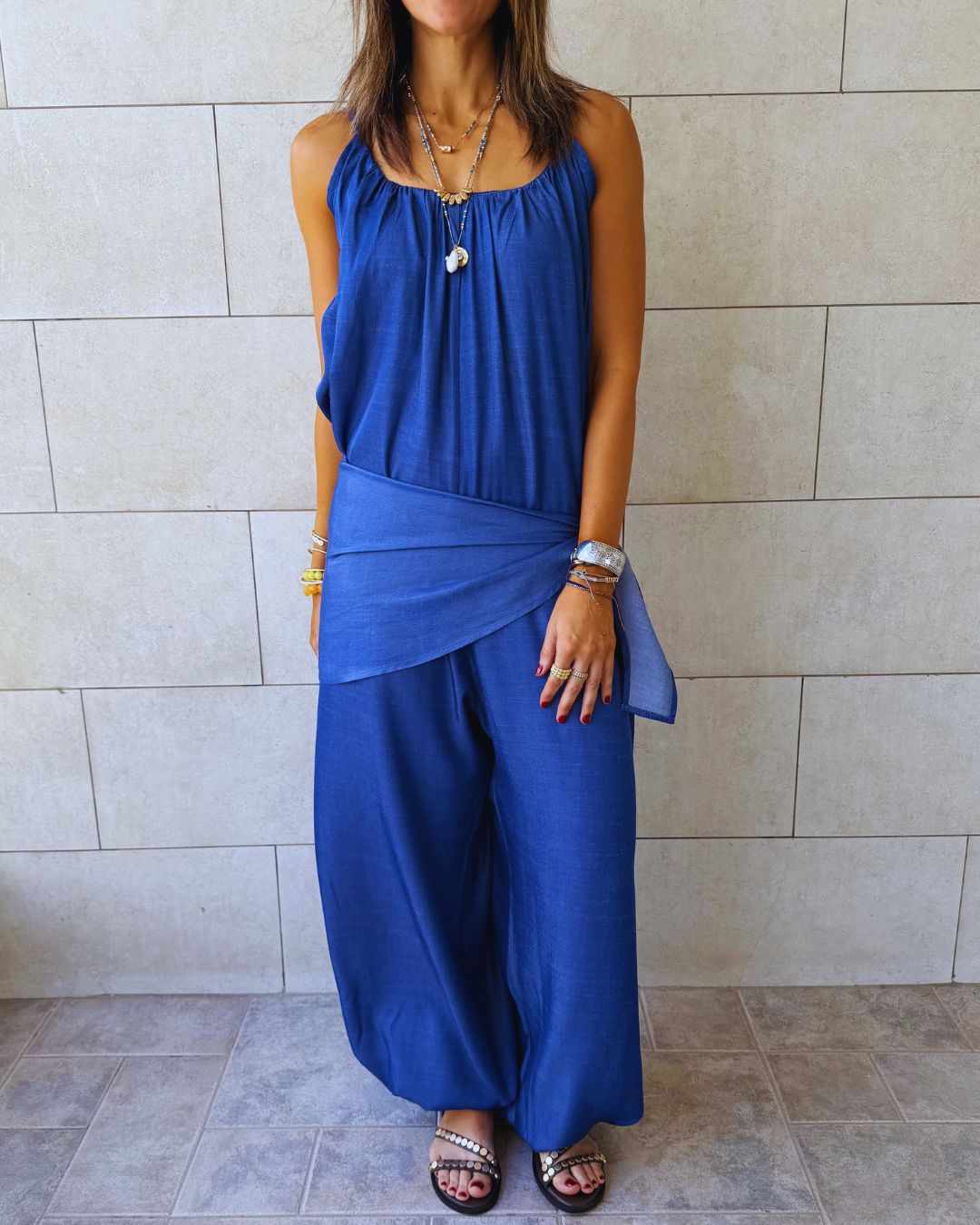 Paloma Dark Blue Denim Jumpsuit