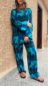 Blue Printed Soft Suit Set