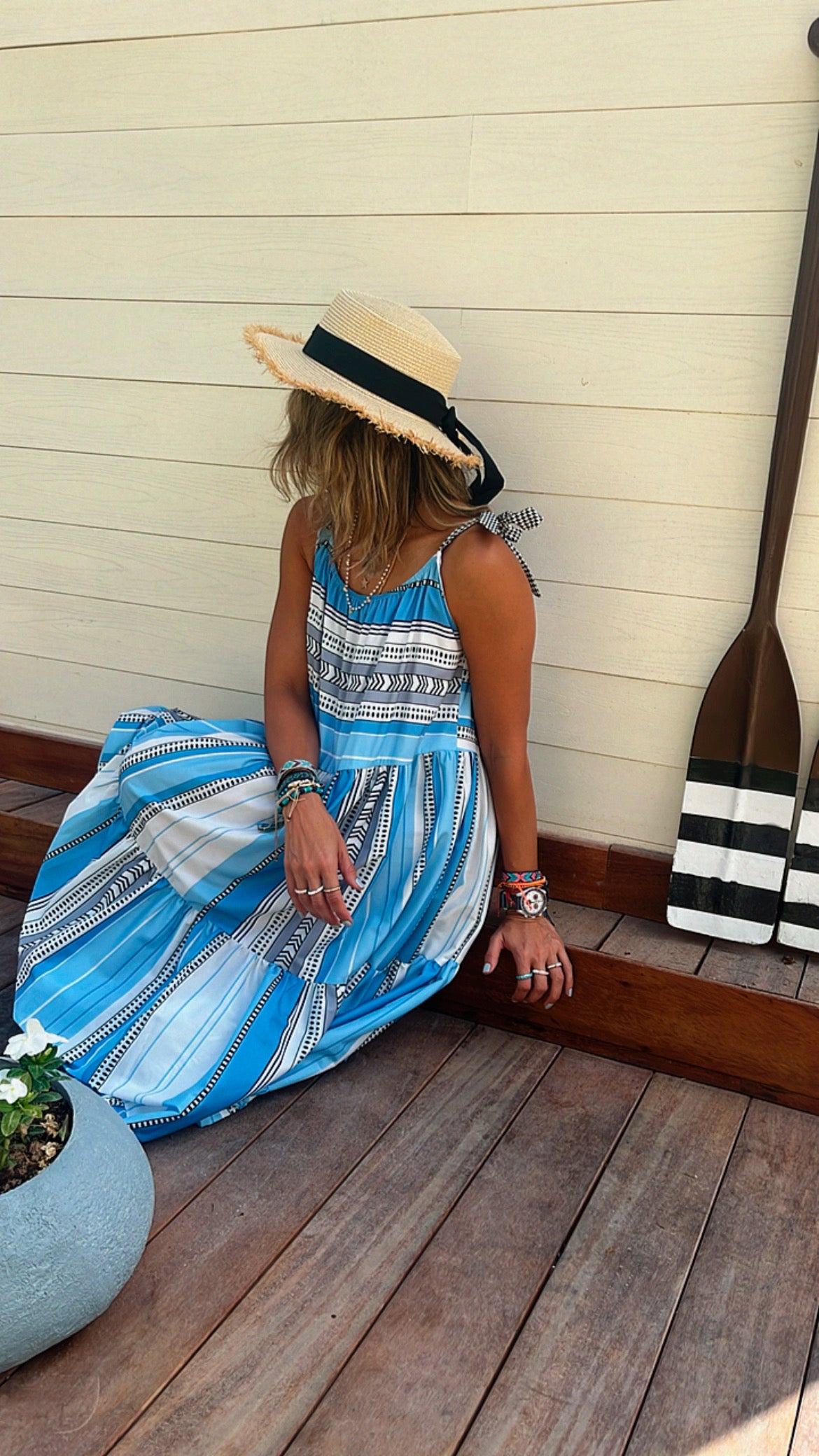 Blues Away Strapped Dress