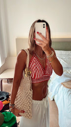 Orange Mini Handmade Crochet Halter