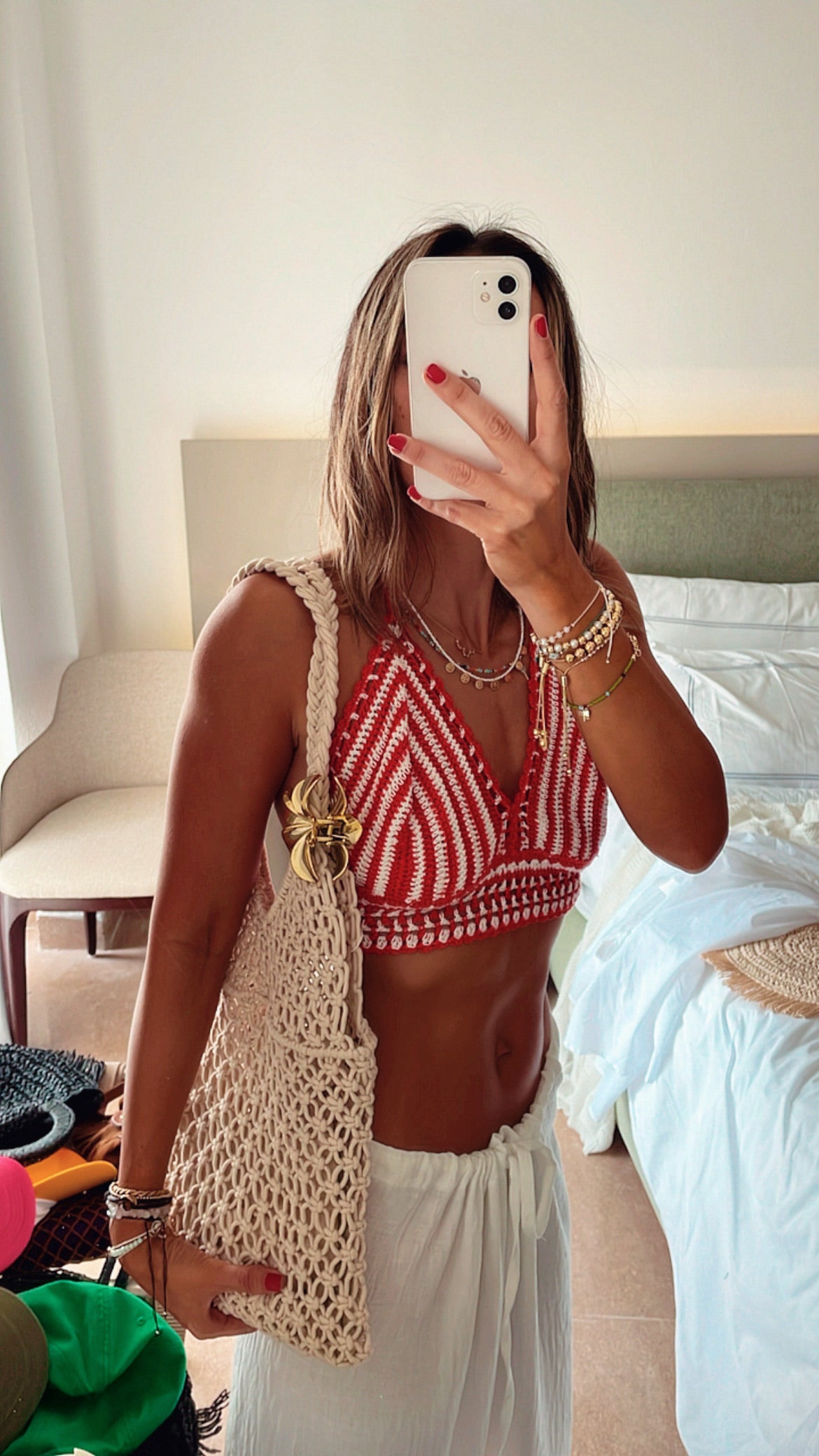 Orange Mini Handmade Crochet Halter