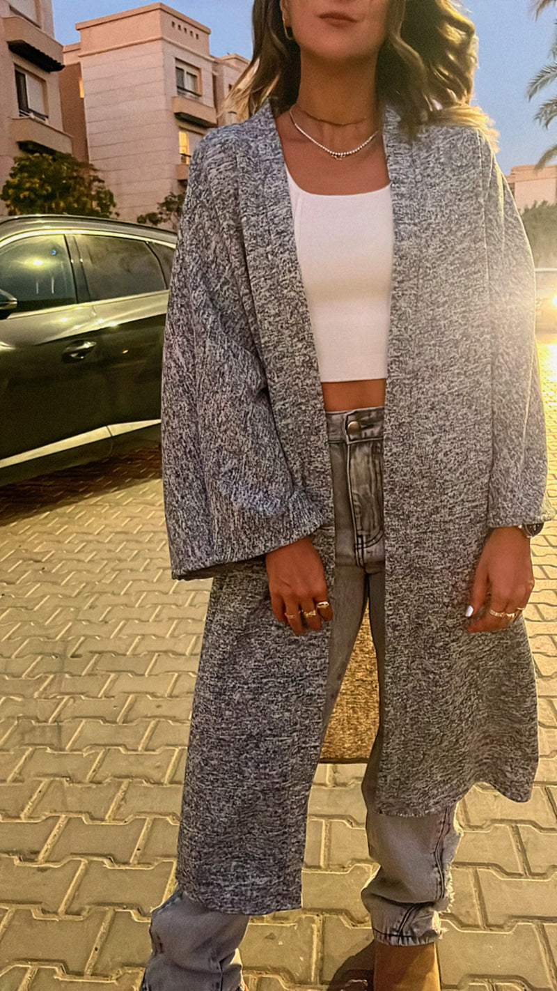 Dark Grey Cozy Cardi