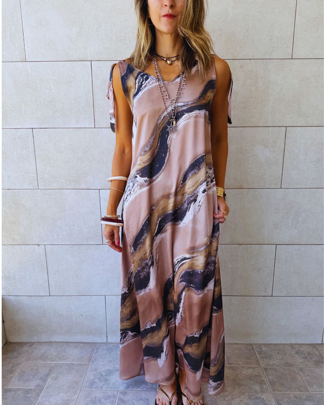 Lucca Tie Shoulder Dress