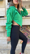Green V Cropped Jacket