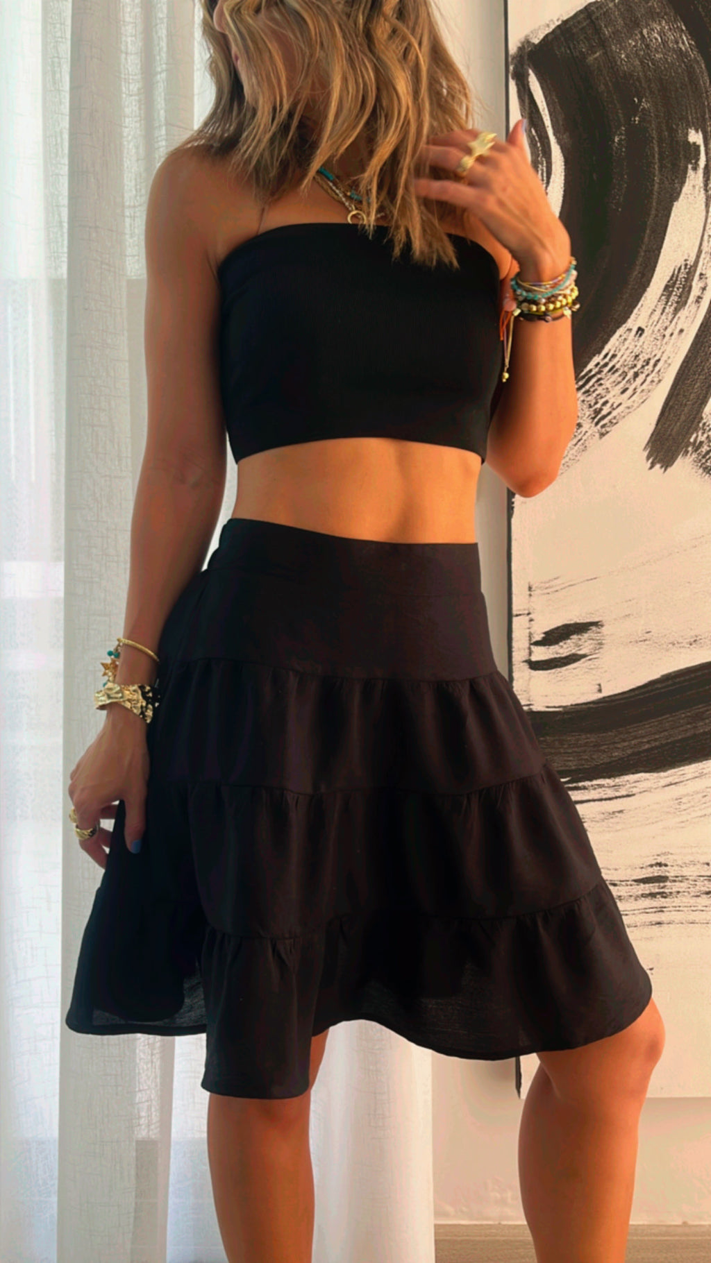 Black Classic Mini Skirt